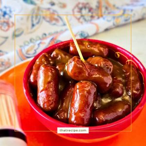 bowl of cocktail wieners in sauce